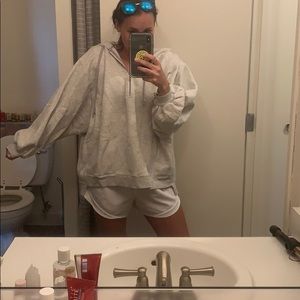 Free People oversized quarter zip hoodie